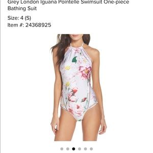 Ted Baker floral swimsuit UK SZ 2